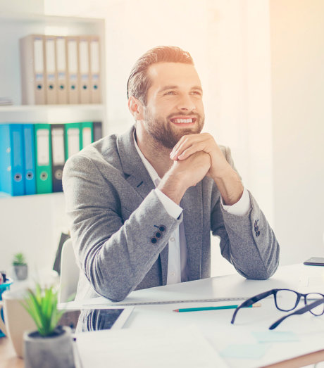 businessman smiling